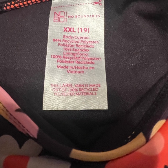 No Boundaries Black Floral Bikini Bottom - Picture 3 of 3